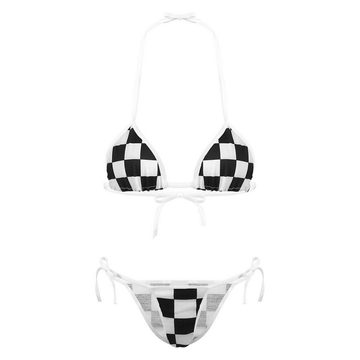 Womens Femme Stripe Heart Cute Micro Bikini / Lingerie Summer Swimwear Set/ G-String Bra Top - EVE's SECRETS
